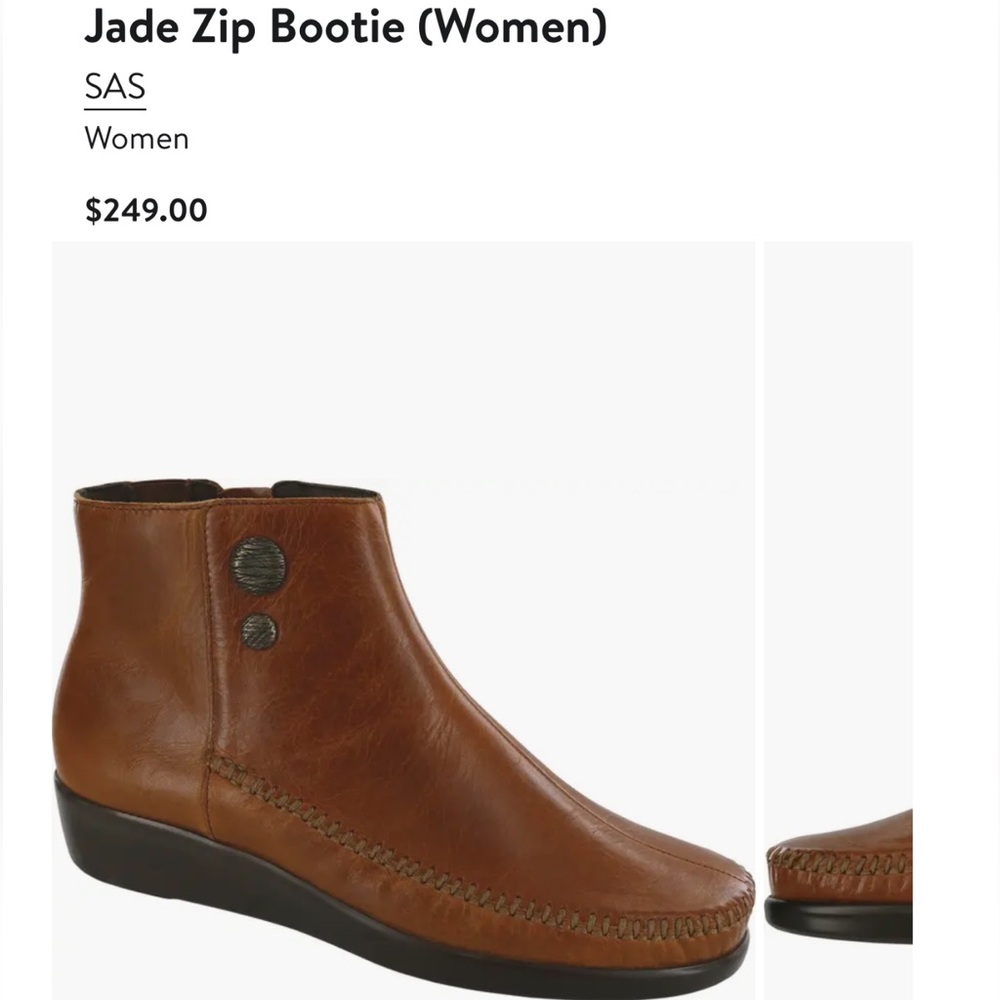 SAS Jade Leather Zip Bootie - Picture 2 of 9